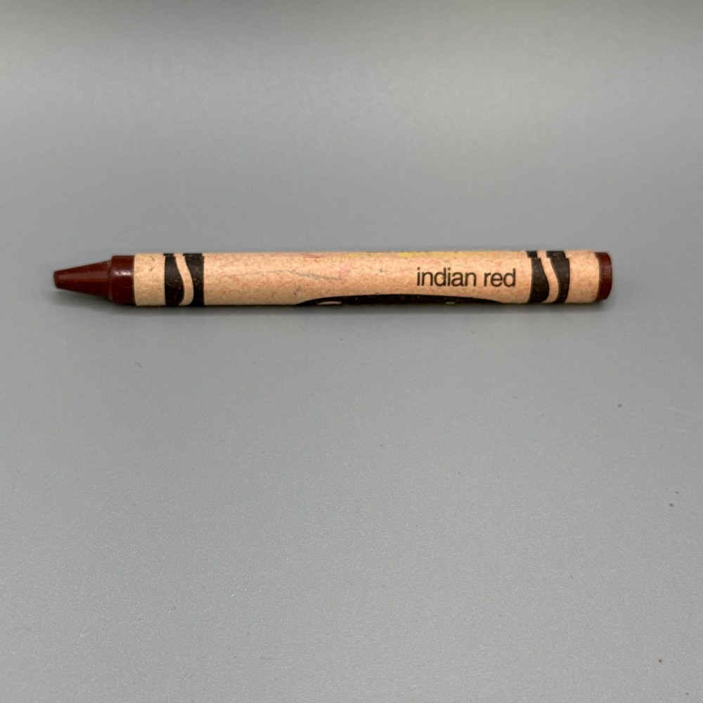 Vintage Binney & Smith Crayola Crayon Indian Red Slightly Used